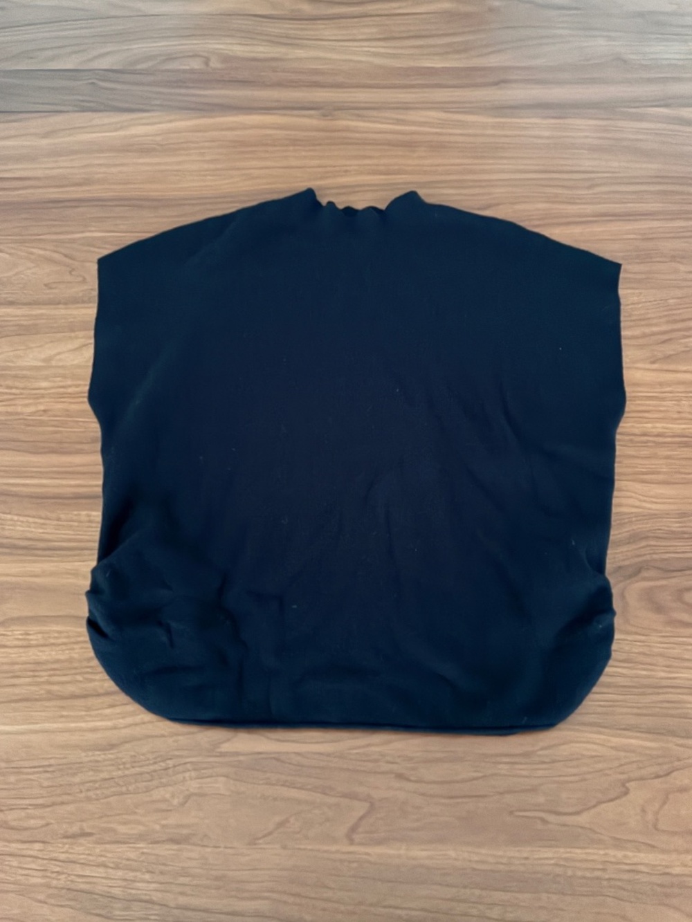 Pinch Black Mock Neck Sweater Top Size Medium Boxy Ruched Side Hem
